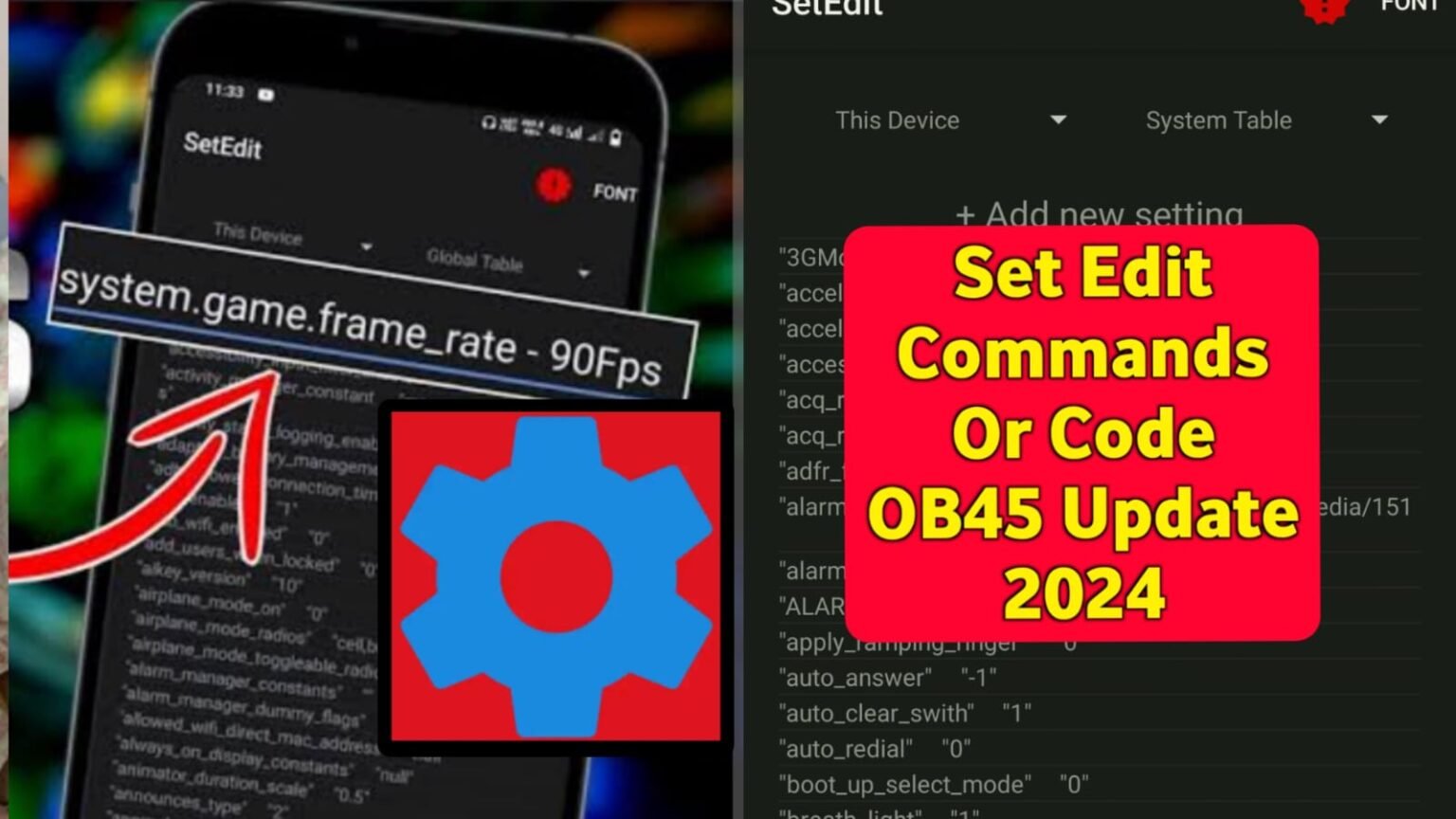 Set Edit Setings,Codes,Commands For Gaming - Free Fire 2024 - RG Gamer