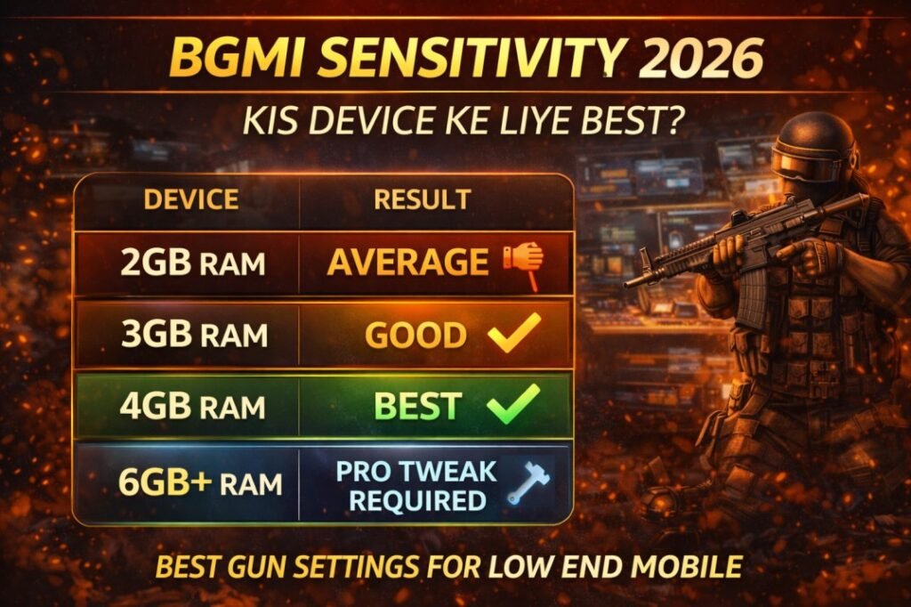BGMI Sensitivity Code 2026